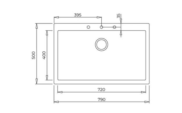 Мивка TEKA ForSquare 72.40 TG БЯЛА